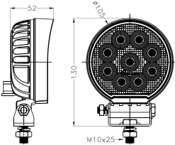 4inch 20W 1600lm LED Work Spotlight UTV