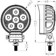 6Leds14W 3.2inch 1200lm LED Work Spotlight Car