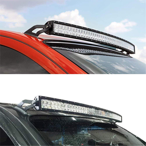 CURVED LED LIGHT BAR UPPER WINDSHIELD MOUNTING BRACKETS