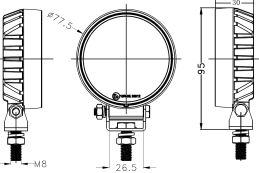 12leds 10W Truck LED Work Light Round