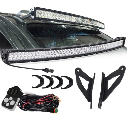 CURVED LED LIGHT BAR UPPER WINDSHIELD MOUNTING BRACKETS