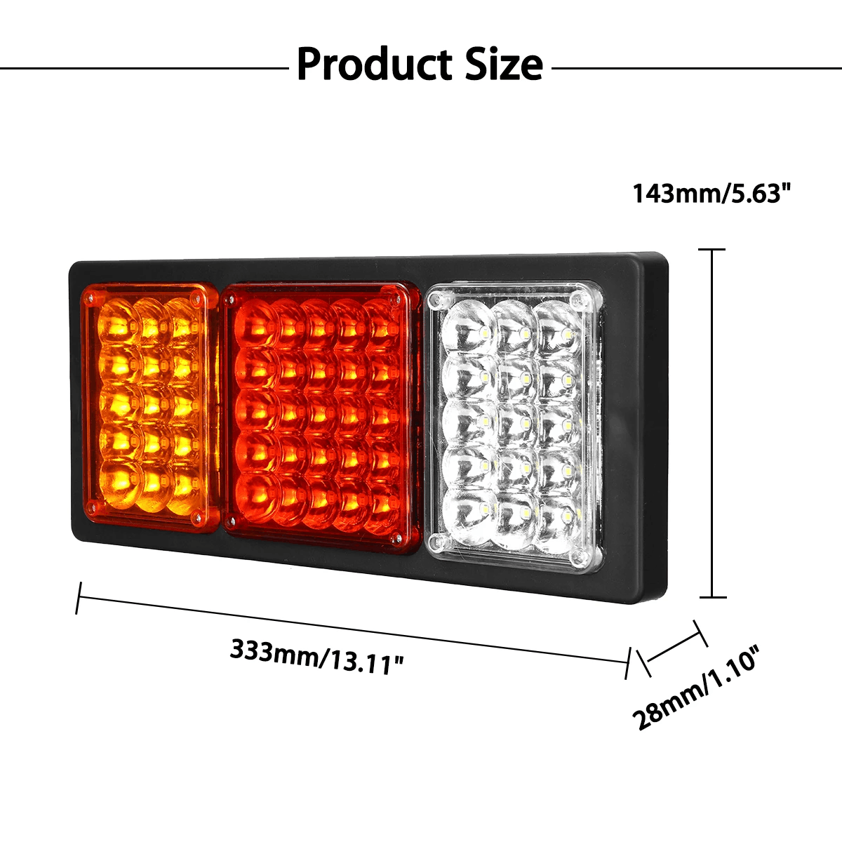 24V 55LED Rectangle Widely Used Tail Light