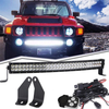 CURVED DUAL ROW LED HIDDEN BUMPER MOUNTING BRACKETS