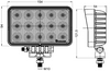 45W 15Leds Square lamp housing LED Work Light