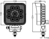 9Leds 4inch Aluminum alloy housing LED Work Light