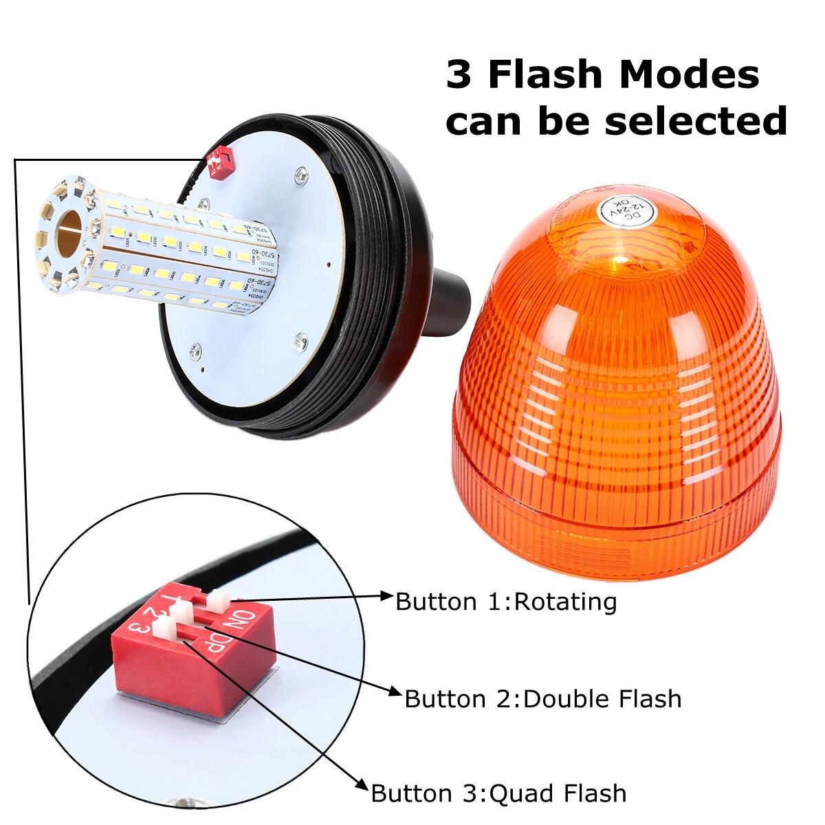 12W 12V/24V Warning LED Work Light