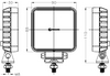 3.5inch 16leds LED Work Light Square