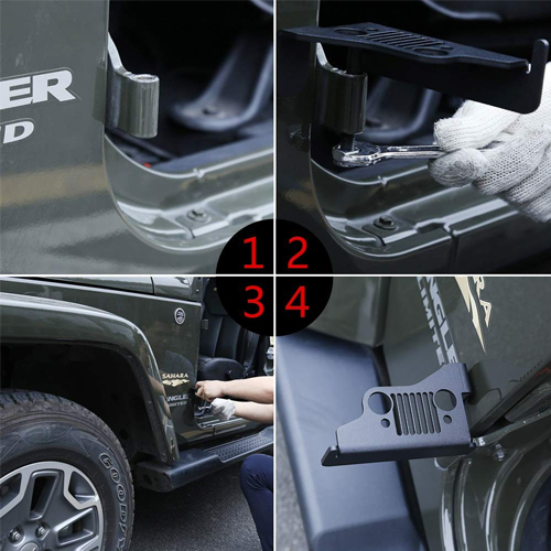 JK WRANGLER FOOT PEG REST PEDAL MOUNTING BRACKETS