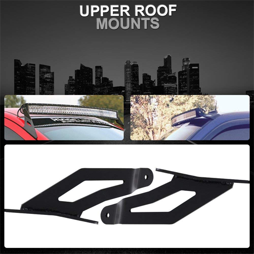 STRAIGHT LED LIGHT BAR UPPER WINDSHIELD MOUNTING BRACKETS