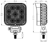 35W 32V 1600lm Truck LED Work Light LML-0806-3-27