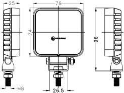 10W 3inch Outdoor LED Work Floodlight Square