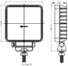 25W 4.3inch LED Work Floodlight Forklift