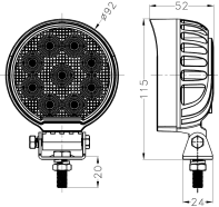 3.6inch 20W 1600lm LED Work Spotlight UTV