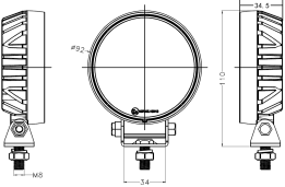 3.6inch 12W Outdoor LED Work Floodight Round