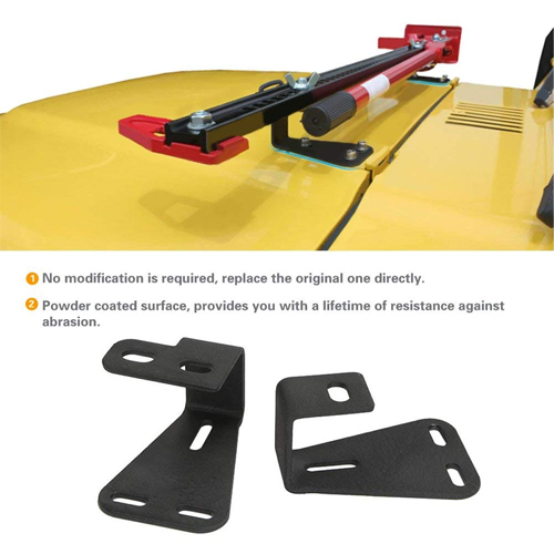 JEEP JK HI-LIFT JACK MOUNT HOOD BRACKETS