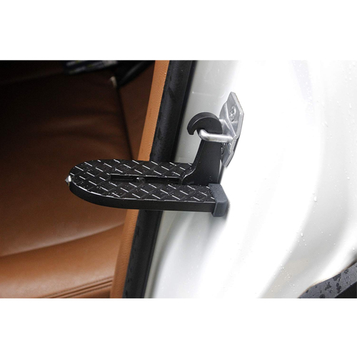 BLACK HARDTOP DOOR PEDAL FOOT PEGS MOUNTING BRACKETS