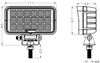 15W 32V LED Work Light Rect