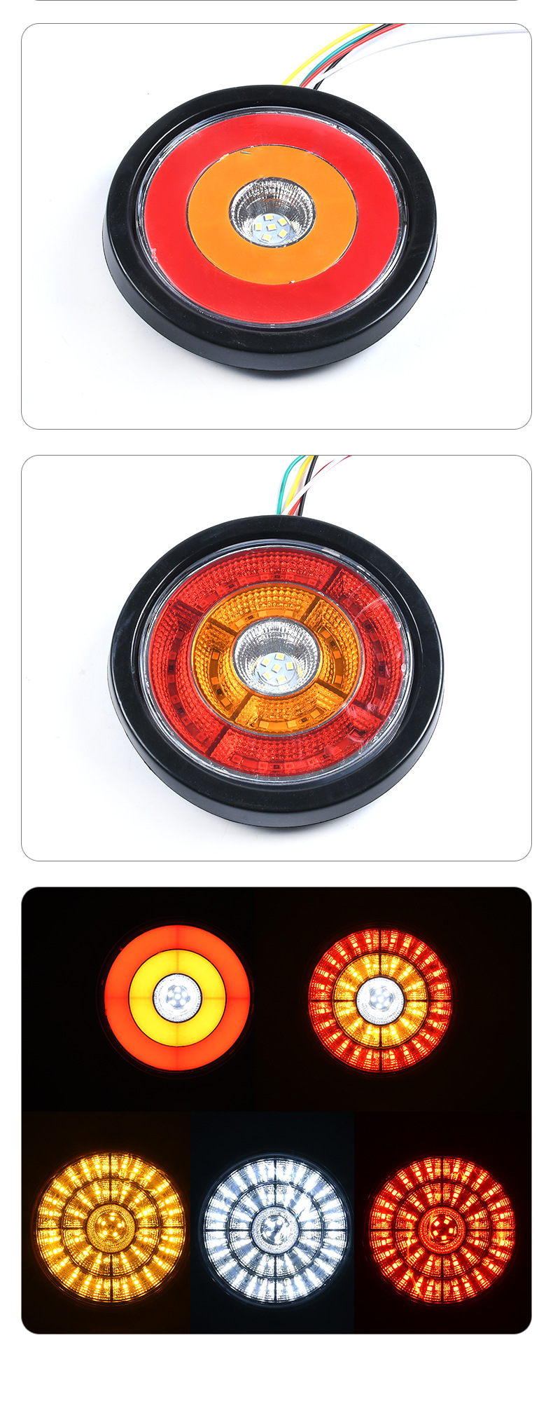 12V/24V Round LED Truck Tail Light YN-SLC111