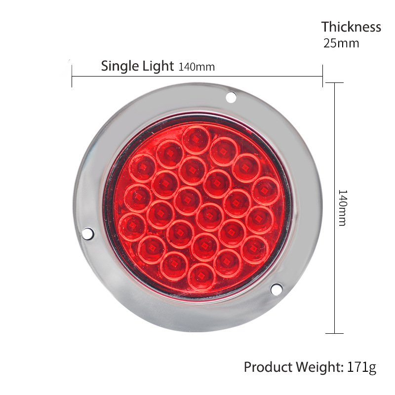 Truck Tail Light 24V 24LED Pattern YN-TLC70