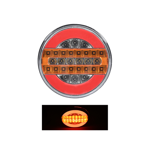 12V/ 24V Flowing Round 4Inch LED Truck Tail Light YN-TLC105
