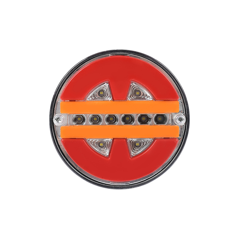 12V/ 24V Turning Flowing Round LED Truck Tail Light YN-TLC104