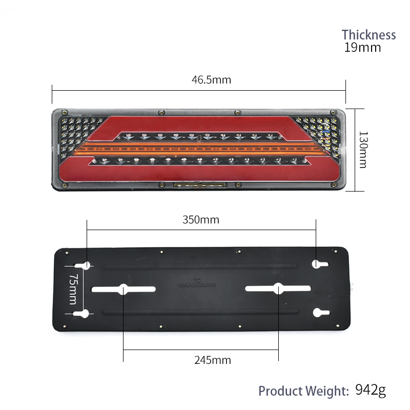 24V LED Turning Flowing Truck Tail Light YN-TLC146