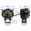 New motorcycle 2.5Inch 25w + 25w LED spotlight Far and near light integrated two-color lamp beads 12V-60V universal