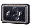 4x6 Inch Square LED Headlight 55W High Low Beam, Halo Ring Headlamps 