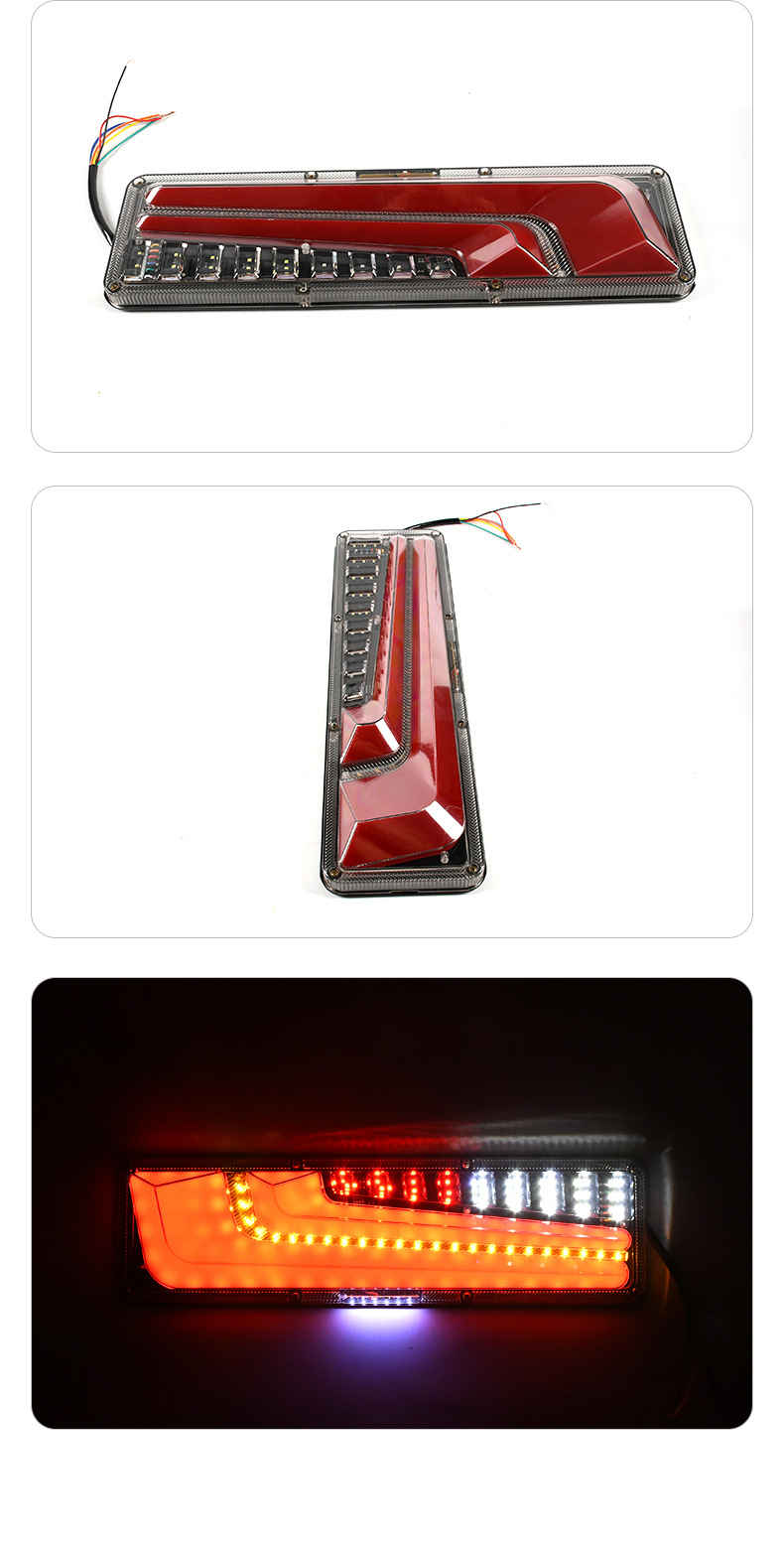 24V Guiding Flowing Brake LED Truck Tail Light YN-TLC114