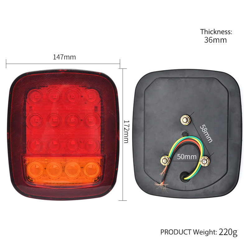 Truck Tail Light YN-TLC14-12VRY / YN-TLC14-24VRY / YN-TLC14-12VRW / YN-TLC14-24VRW