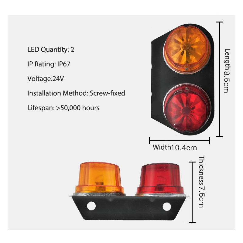 24V 2-Colored LED Truck Tail Light YN-TLC102