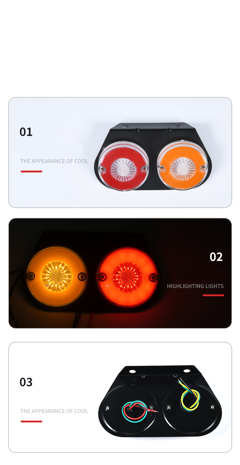 24V 2-Colored LED Truck Tail Light YN-TLC107