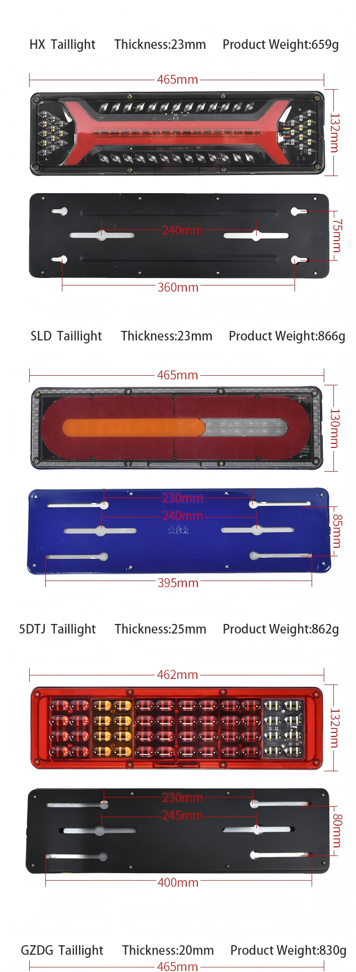 24V Truck Tail Light YN-TLC126