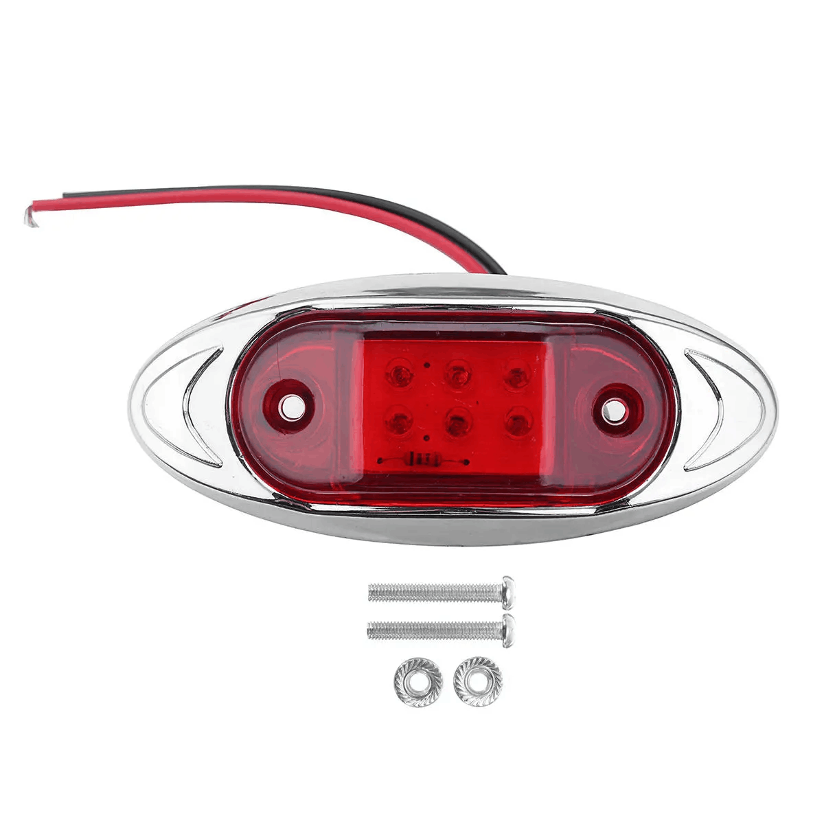 24V 6LED chrome plated side marker lamp trailer boats