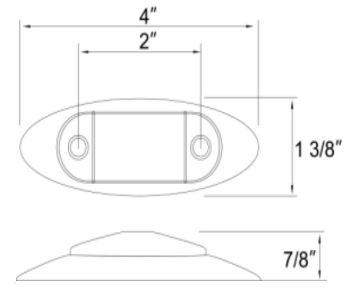 F5 3030 2line Chromed Grommet 6LED Light tractor boat