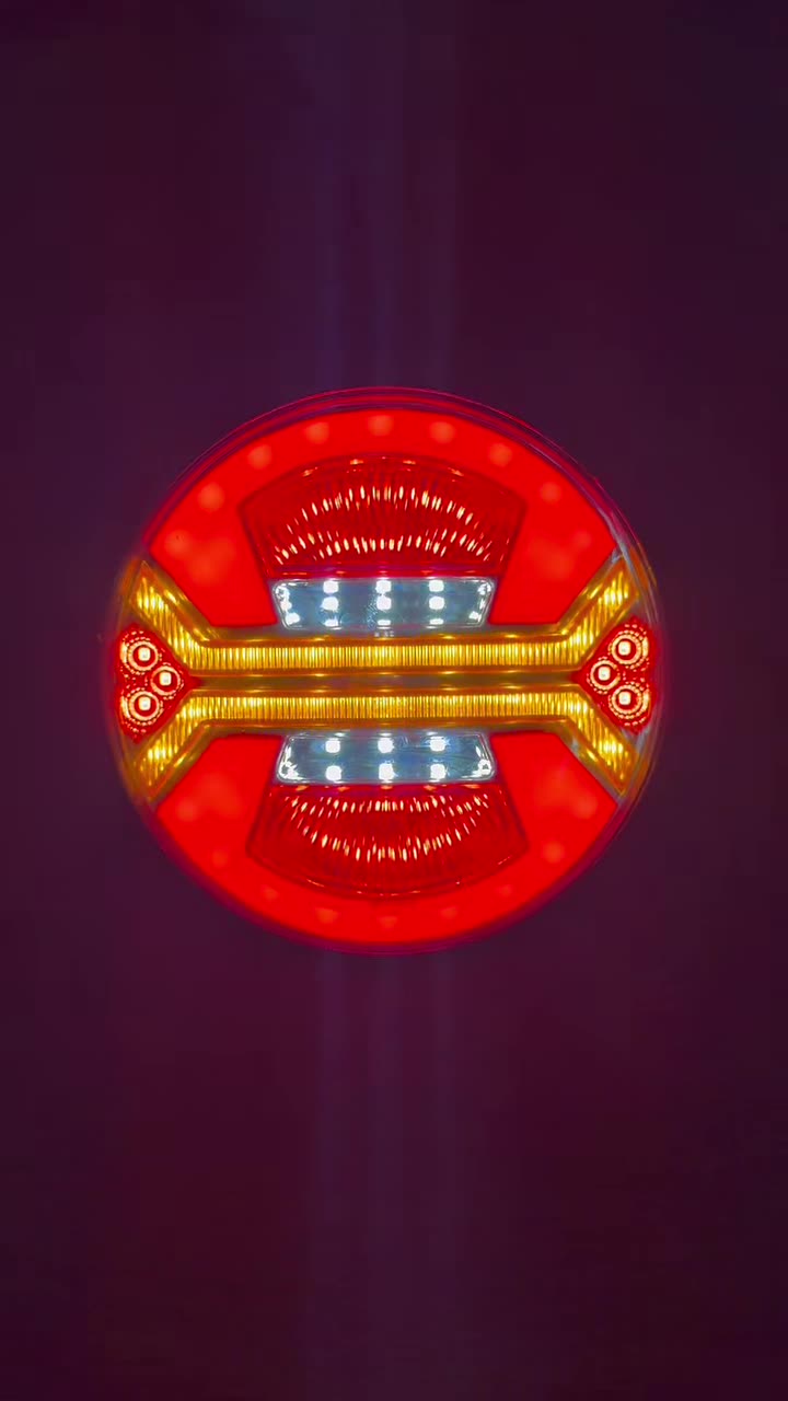 12V/24V 4inch Round LED Truck Tail Light YN-TLC100