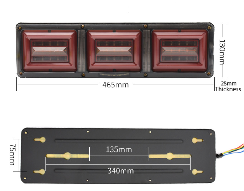 24V Flowing LED Truck Tail Light YN-TLC94