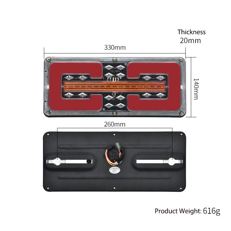 24V Flowing Truck Tail Light YN-TLC79
