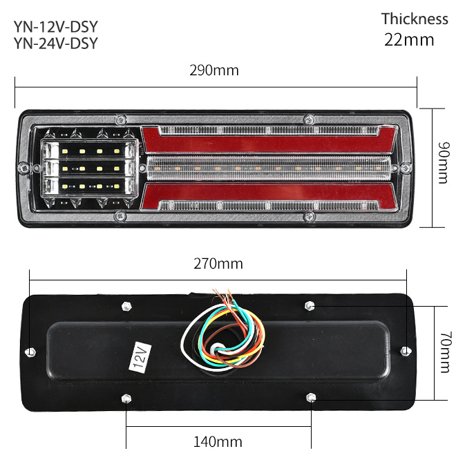 Tail Light YN-TLC02-12VDSY/ YN-TLC02-24VDSY