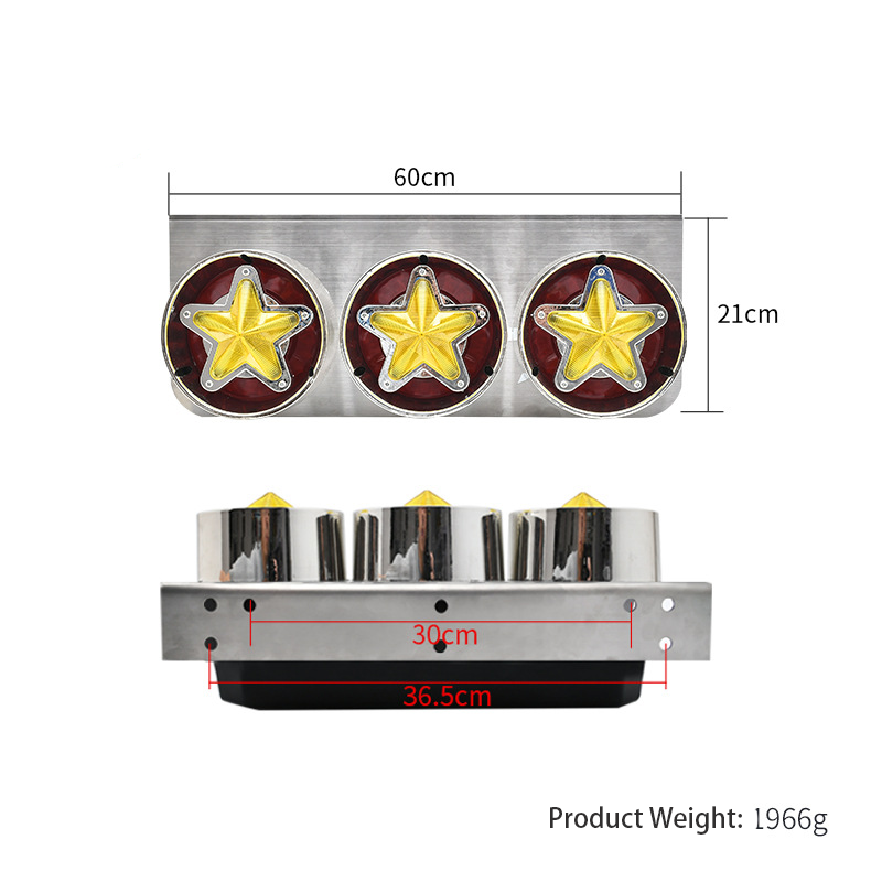 24V LED Star Triple Truck Tail Light YN-TLC135