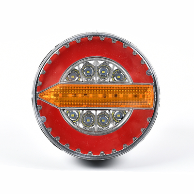 24V LED Flowing Hamburger 4-Inch Round Tail Light YN-TLC140