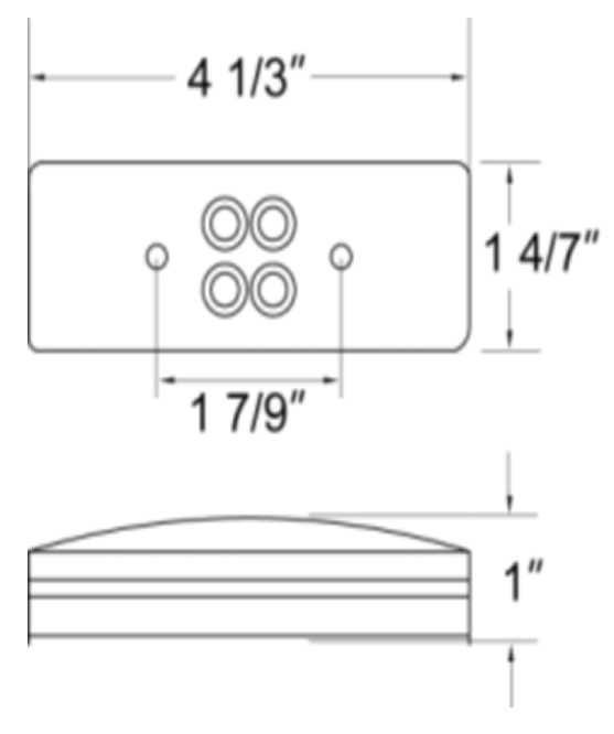 4.3 Inch LED Side Marker Identification Light Communication Vehicle