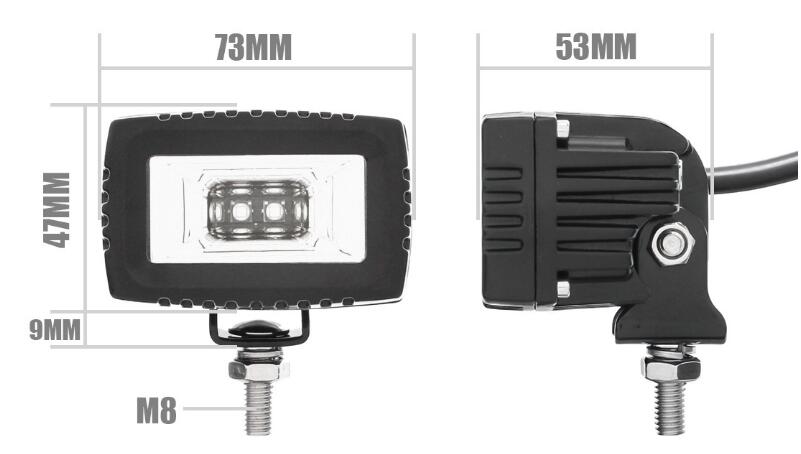 20W 3Inch LED Work Light for Car 6500K 3500K Driving Lamp for Truck Fog Light Tractor ATV UTV