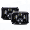  5x7 Inch 30W/55W Square LED Headlight High Low Beam, Halo Ring Headlamps 