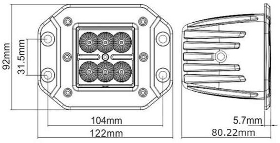 High Waterproof 3inch 18W LED Work Light