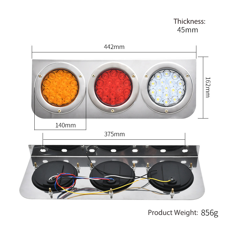 Truck Tail Light 24V 16LED Pattern YN-TLC20