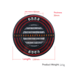 12V/24V Round Flowing Guiding LED Truck Tail Light YN-TLC89