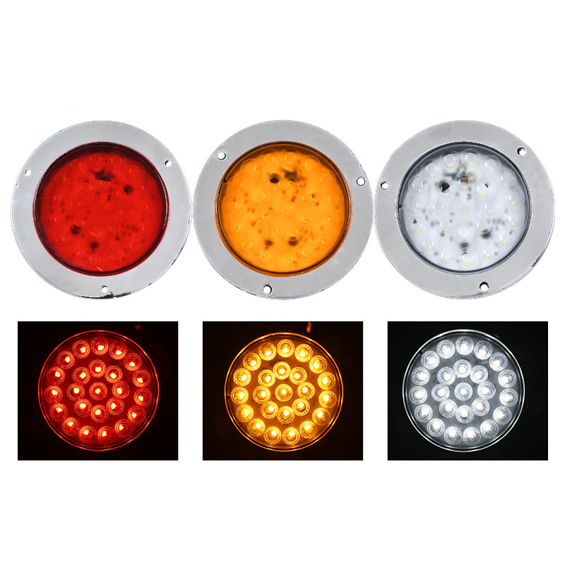 Truck 24V 24LED Round Flashing Tail Light YN-TLC60