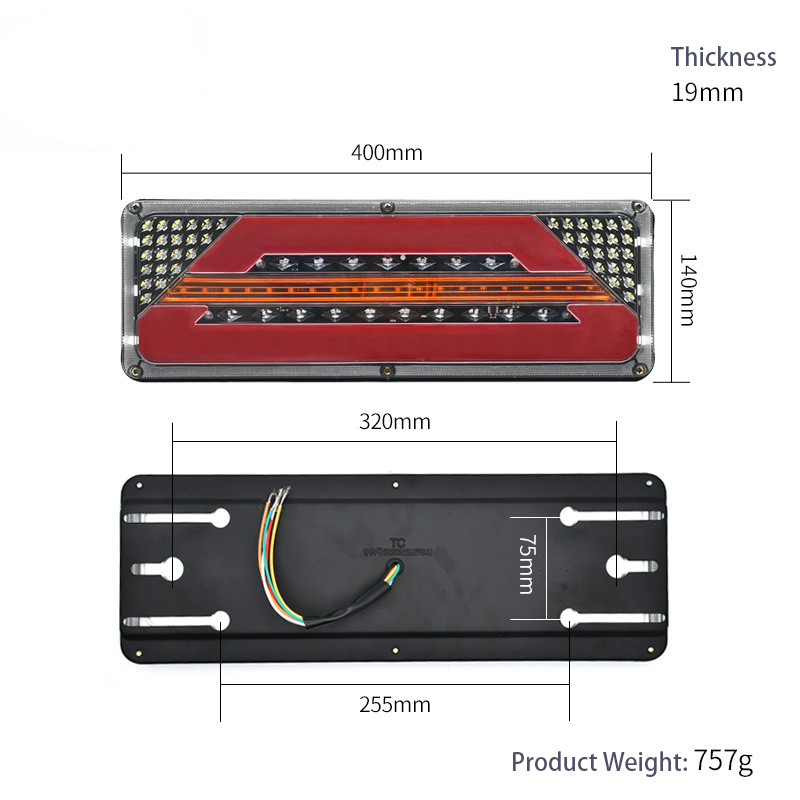 24V LED Turning Flowing Truck Tail Light YN-TLC146