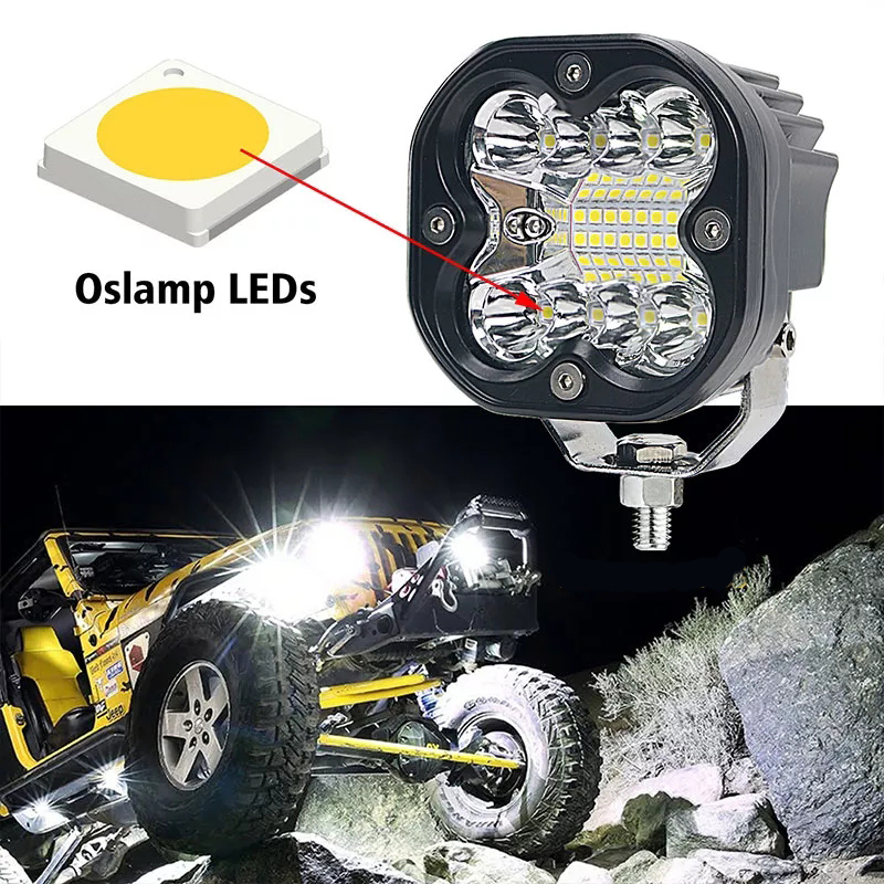 Waterproof 66W 3 Inch Construction Vehicles rough terrain light